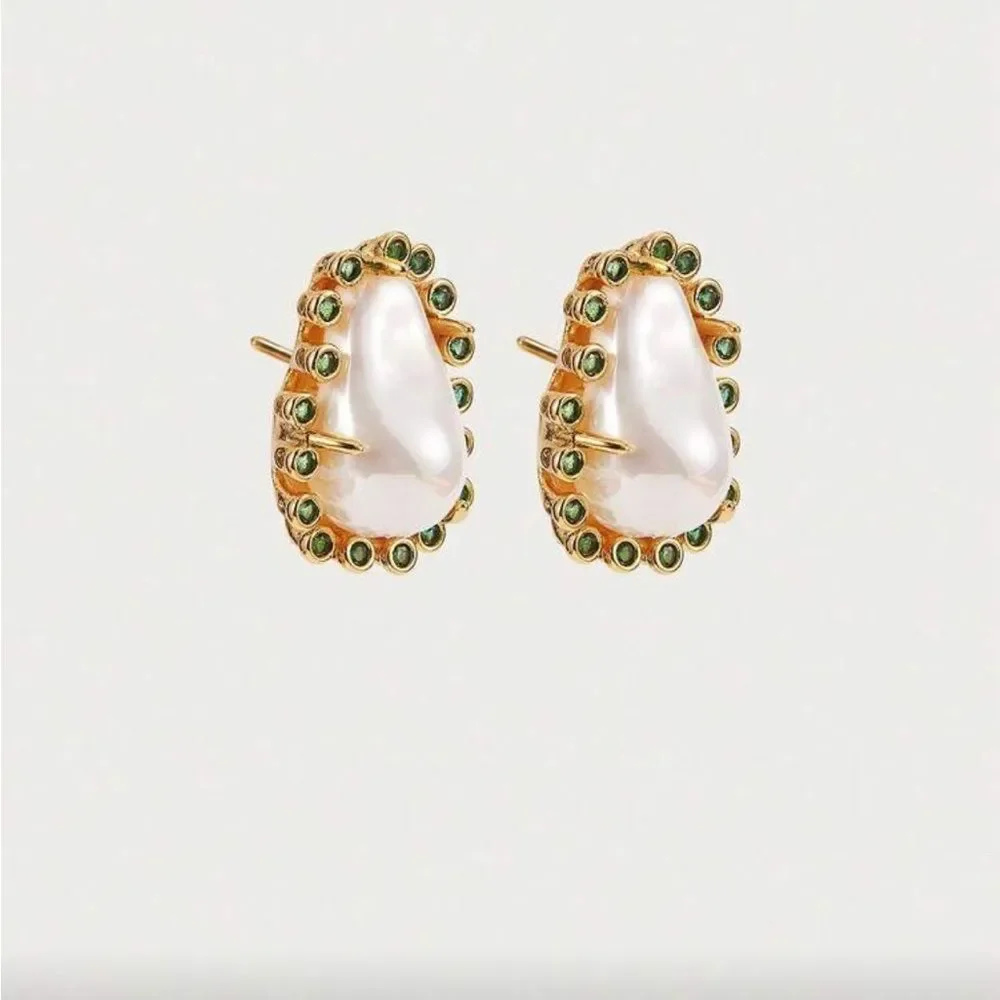 pearl statement Earrings Q524 - Picture 2 of 5